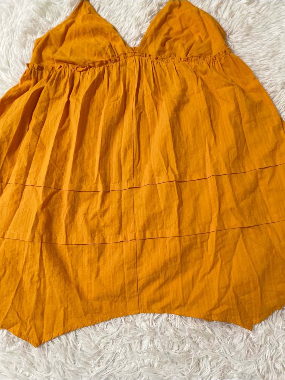 Wild Fable Babydoll Y2K Resort Beach Vacation 70s 90s Boho Dress Mango Orange L - Picture 4 of 12